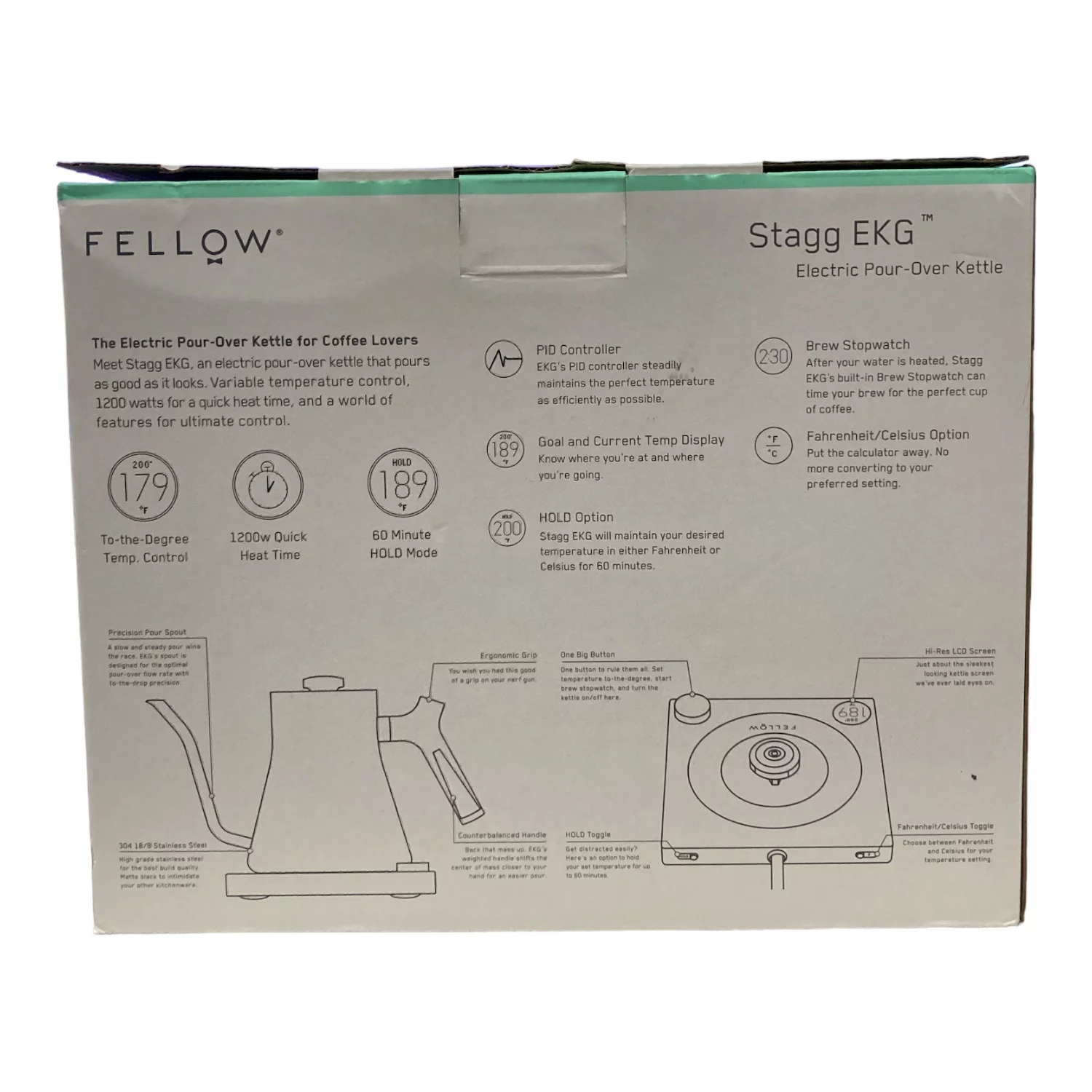 Fellow Stagg EKG Electric Kettle - Matte Black - Volume 0.9L