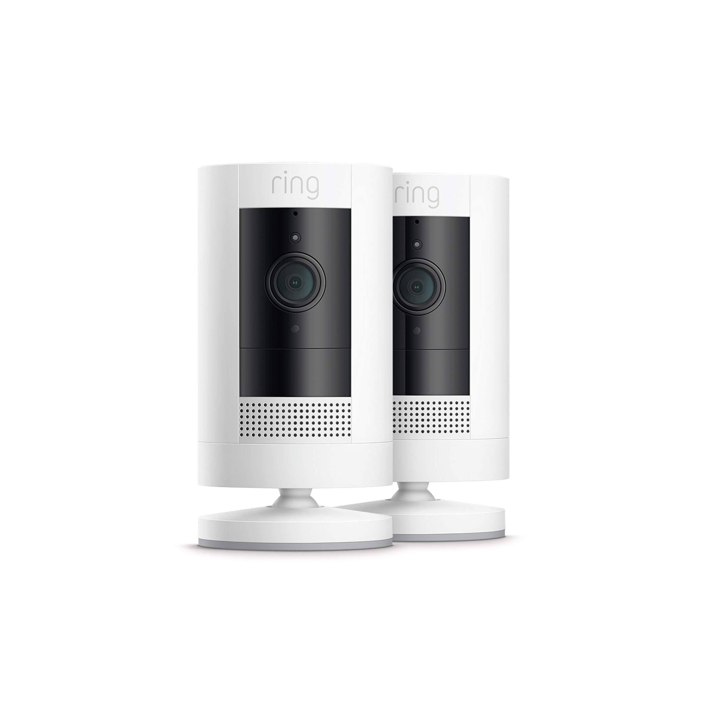 Ring Stick Up Cam Battery HD Security Camera (2-Pack, White)