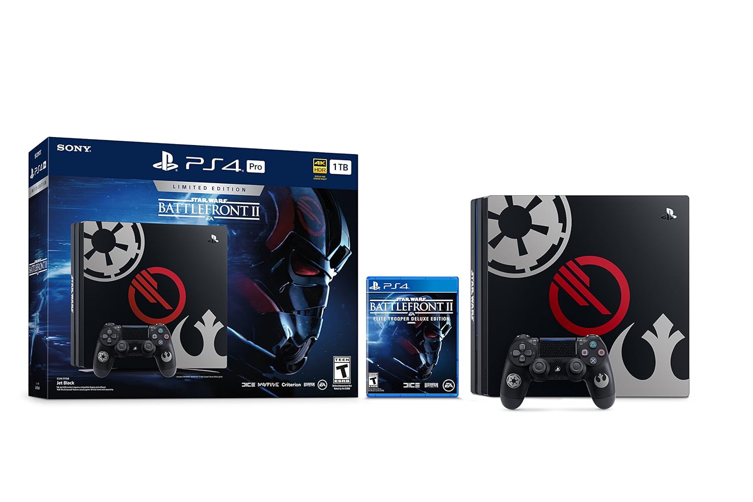 PlayStation 4 Pro 1TB Limited Edition Console - Star Wars Battlefront II Bundle [Discontinued]