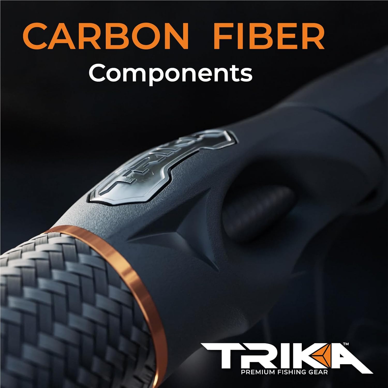 TRIKA 6X Spinning/Casting Carbon Rod Carbon Weave Rod for Extra Sensitive Vibration | Longer Casting | Lightweight Freshwater Fishing Pole