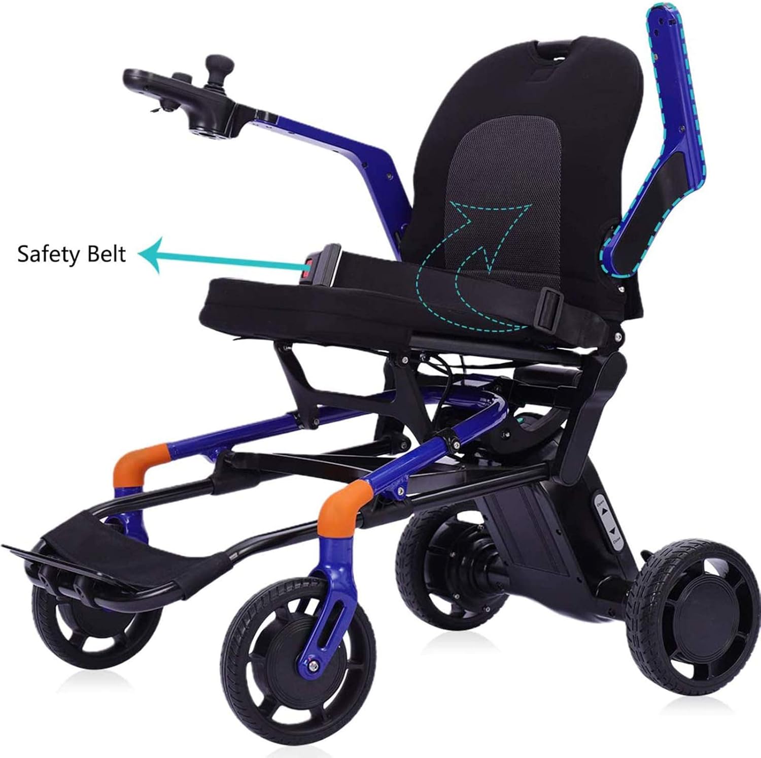 Portable and Comfortable Magnesium Alloy Lightweight Portable Foldable Electric Power Wheelchairs for Adults Travel Power Wheelchair Net Weight Only 40lbs