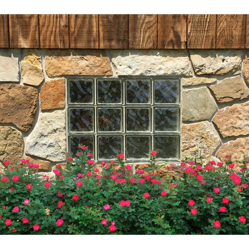 Clearly Secure GBW883 Nubio 7.75 in. x 7.75 in. x 3.12 in. Wave Pattern Glass Block (10-Pack)