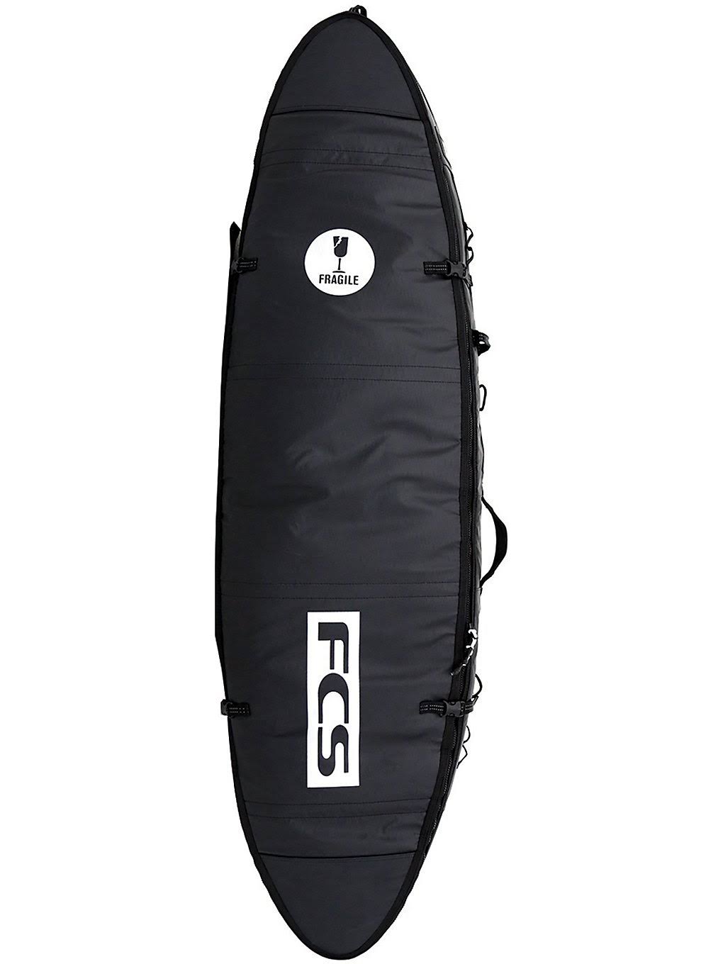 FCS Travel 1 All Purpose Surfboard Bag Black/Grey, 6ft