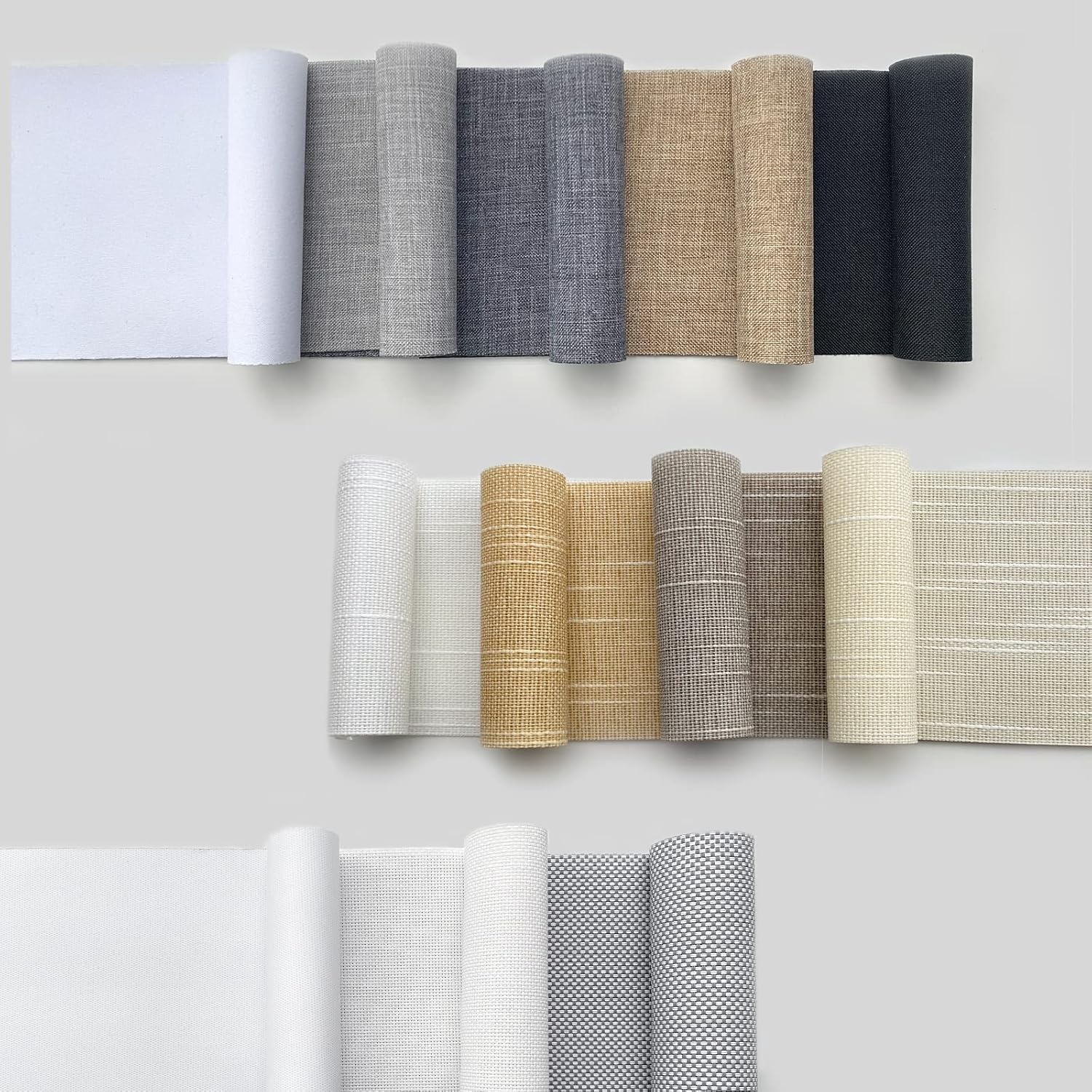 Graywind Motorized Half Shading Vertical Blinds Compatible with Alexa Google Privacy Smart Vertical Blind Remote Control Track Slats Set for Sliding Doors No Valance, Width Up to 157, Textured Khaki