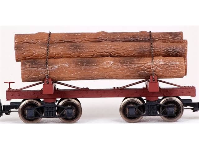 Bachmann 98490 Skeleton Log Car w/Logs G