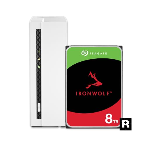 QNAP 4 Bay NAS with 12TB Storage Capacity, Preconfigured RAID 5 Seagate IronWolf Drives Bundle, 2.5GbE Ports (TS-433-4G-44ST-US)