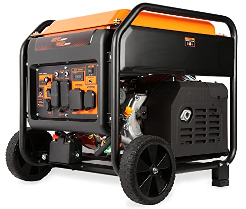 WEN GN875iX 8750-Watt RV and Transfer-Switch-Ready 120V/240V Electric Start Open Frame Inverter Generator with CO Shutdown Sensor, Black