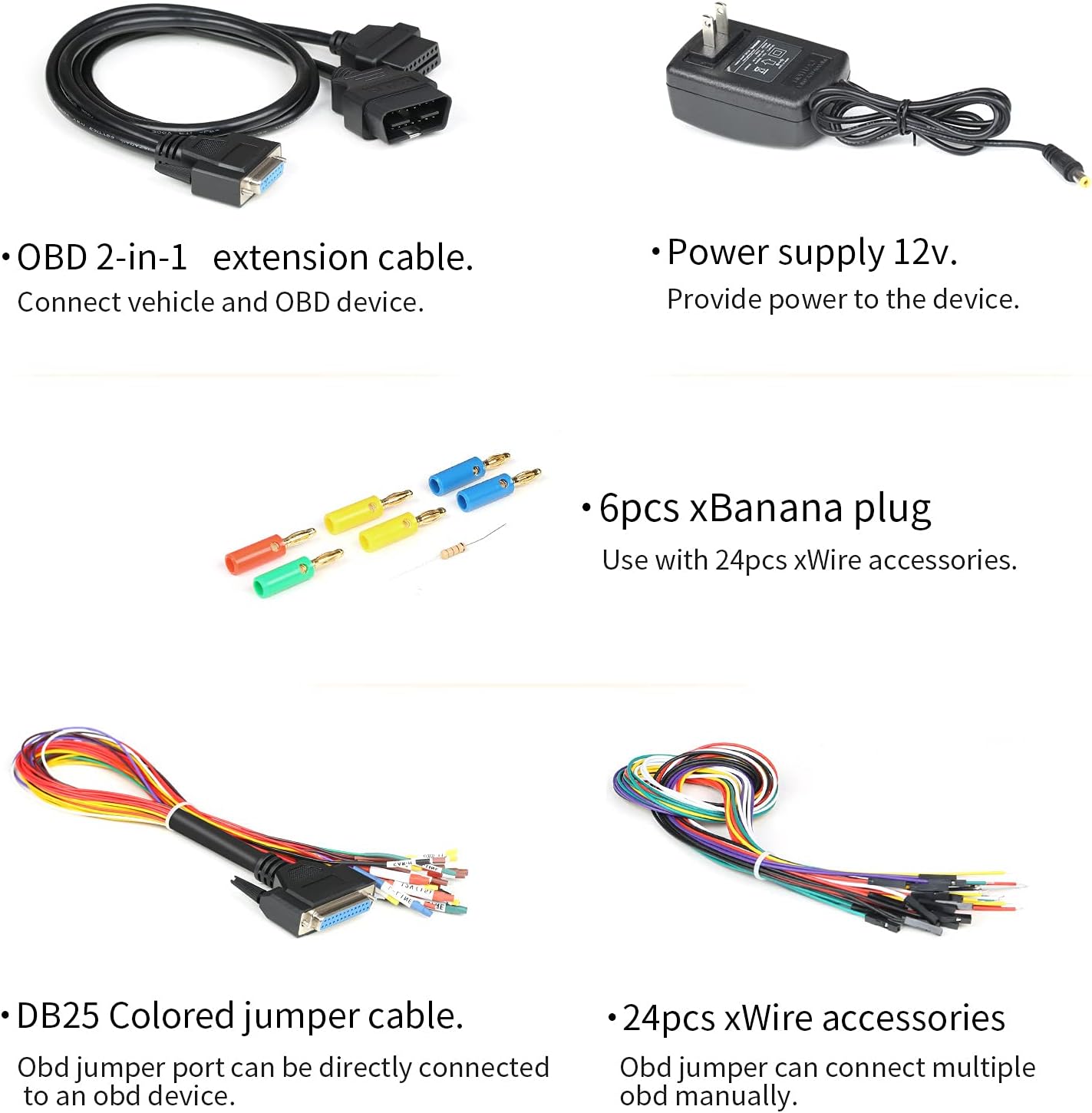 Godiag GT100+ OBDII Breakout Box, OBD CAN Breakout Box, OBDII Protocol Detector ECU Bench Tool