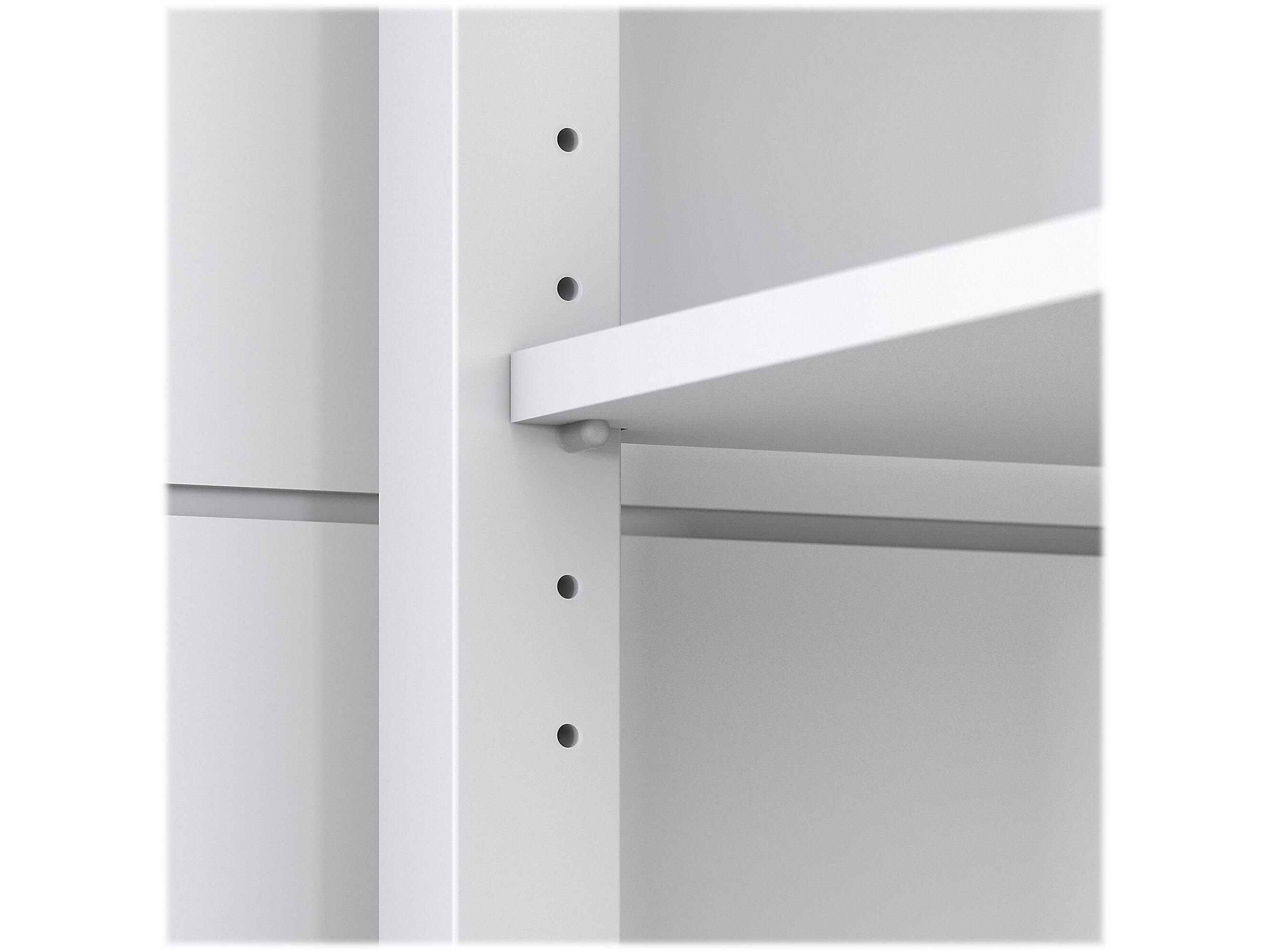 54W Mayfield Computer Desk with Shelves Shiplap Gray/Pure White - Bush Furniture