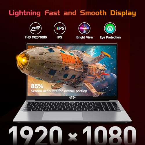 NIMO 15.6 IPS-FHD-Laptop, Intel Pentium 4 Cores N100 8GB RAM 128GB SSD Backlit Keyboard Fingerprint (Beat to i3-1115G4 Up to 3.4GHz) Computer for Student-Home WiFi 6 BT5.2 Win 11