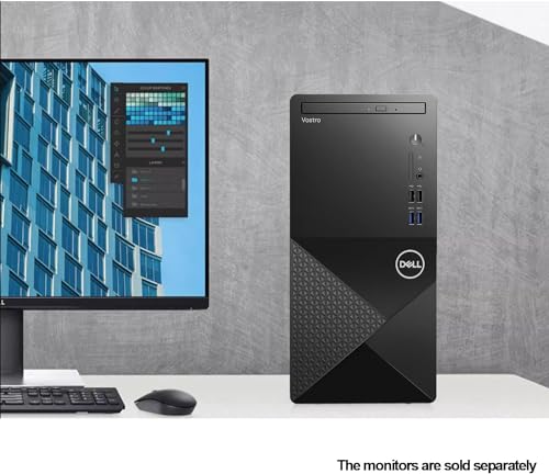 DELL Vostro 3910 Tower Business Desktop Computer | 12th Gen Intel Core i3-12100 Processor | 16GB RAM | 256GB SSD + 1TB HDD | WiFi 6 | DVD-RW | HDMI | Display Port(Support 4K) | Windows 11 Pro