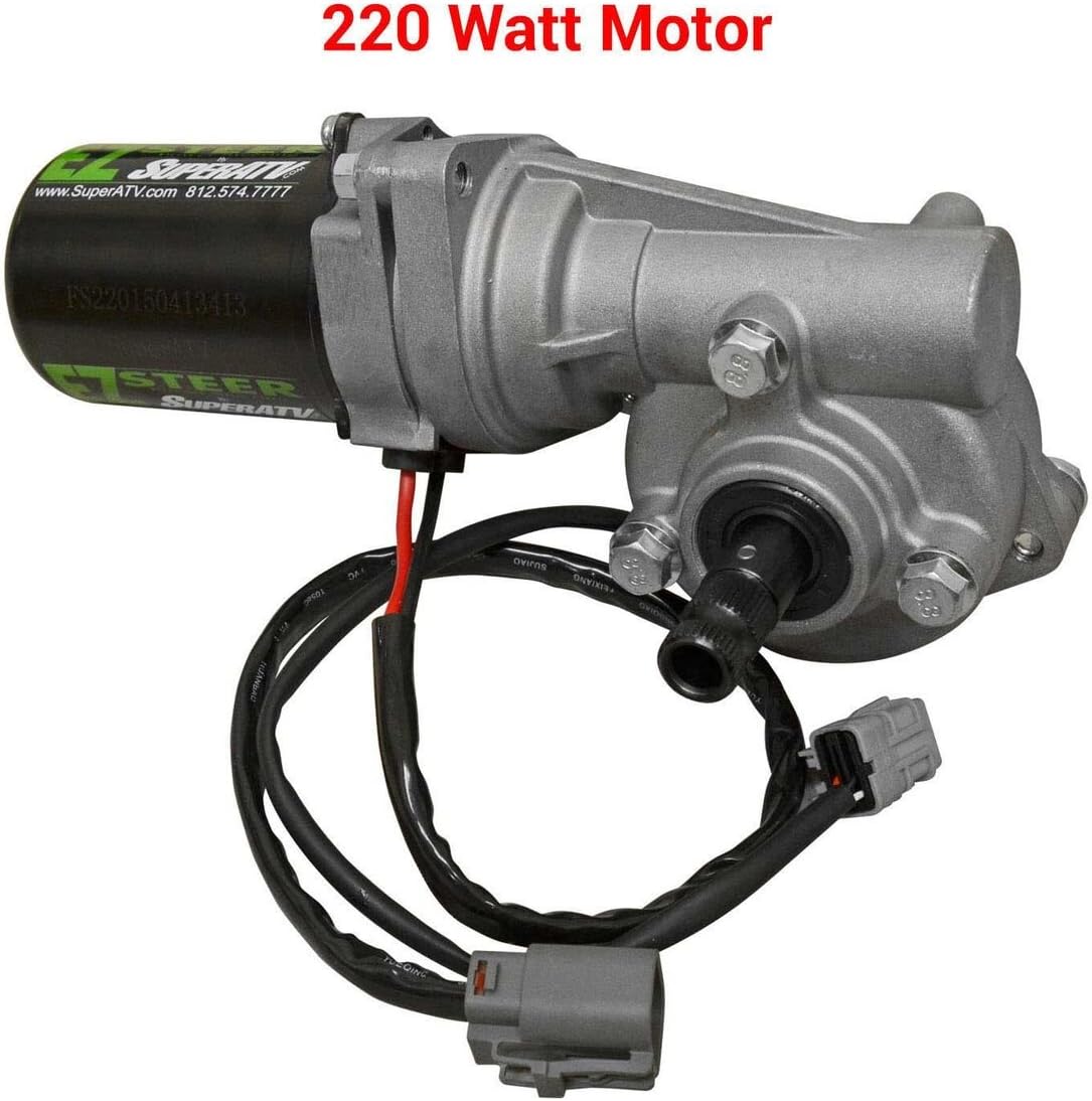 SuperATV.com EZ-Steer Power Steering Kit - Universal/Adaptable (220W) - Adaptable for Mini Sprints, Buggys, Side by Sides, ATV's, Rock Crawlers, Mowers & More!