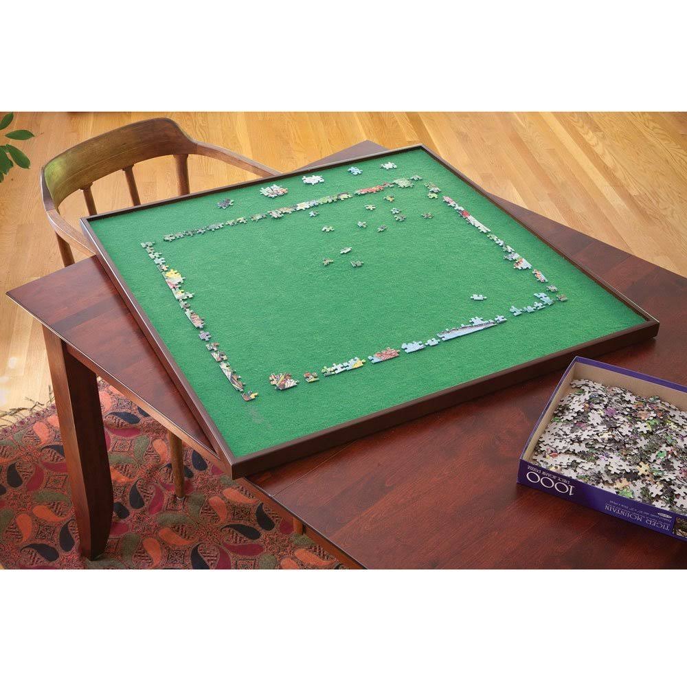 Bits and Pieces - Square Jigsaw Puzzle Spinner - Puzzle Accessories- Lazy Susan Puzzle Table Surface Fits 1500 PC Puzzles