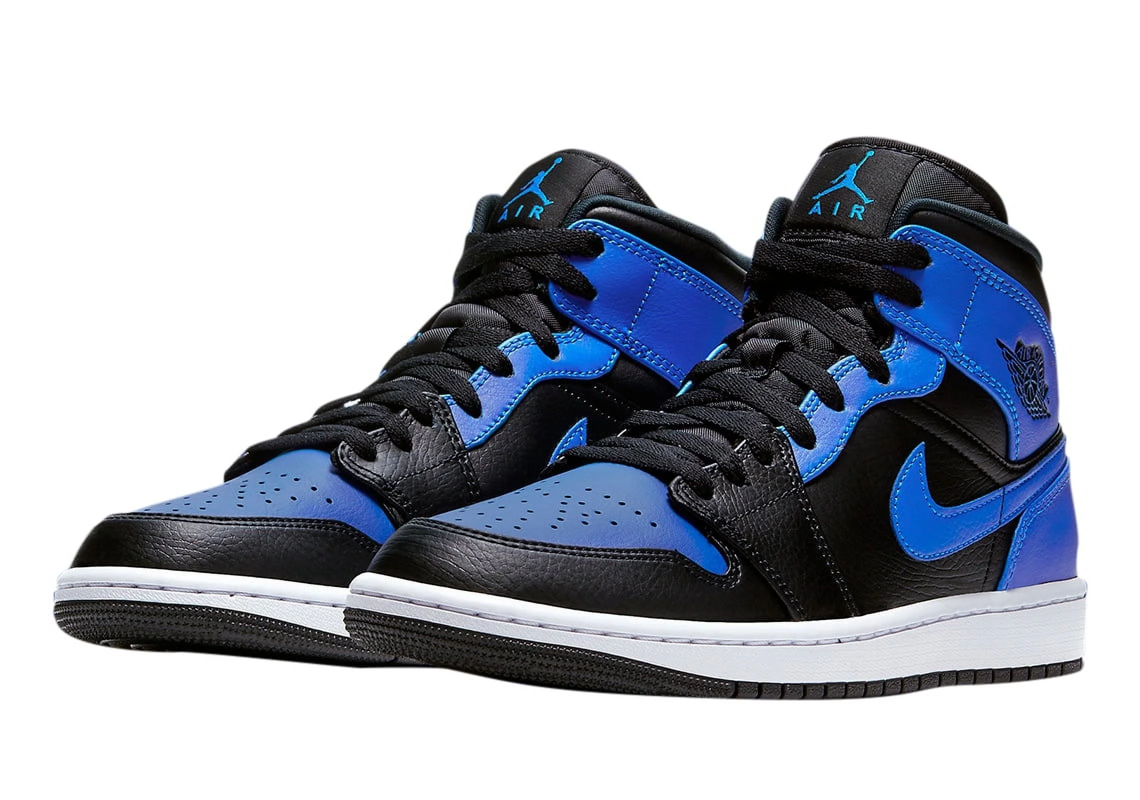 Men's Jordan 1 Mid "Royal" Black/Hyper Royal-White (554724 077) - 9