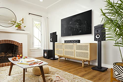 Polk Monitor XT10 Home Subwoofer, 10" Deep Bass Woofer, 100W Class D Amplification, Dolby Atmos, Auro 3D & DTS:X Compatible, Black