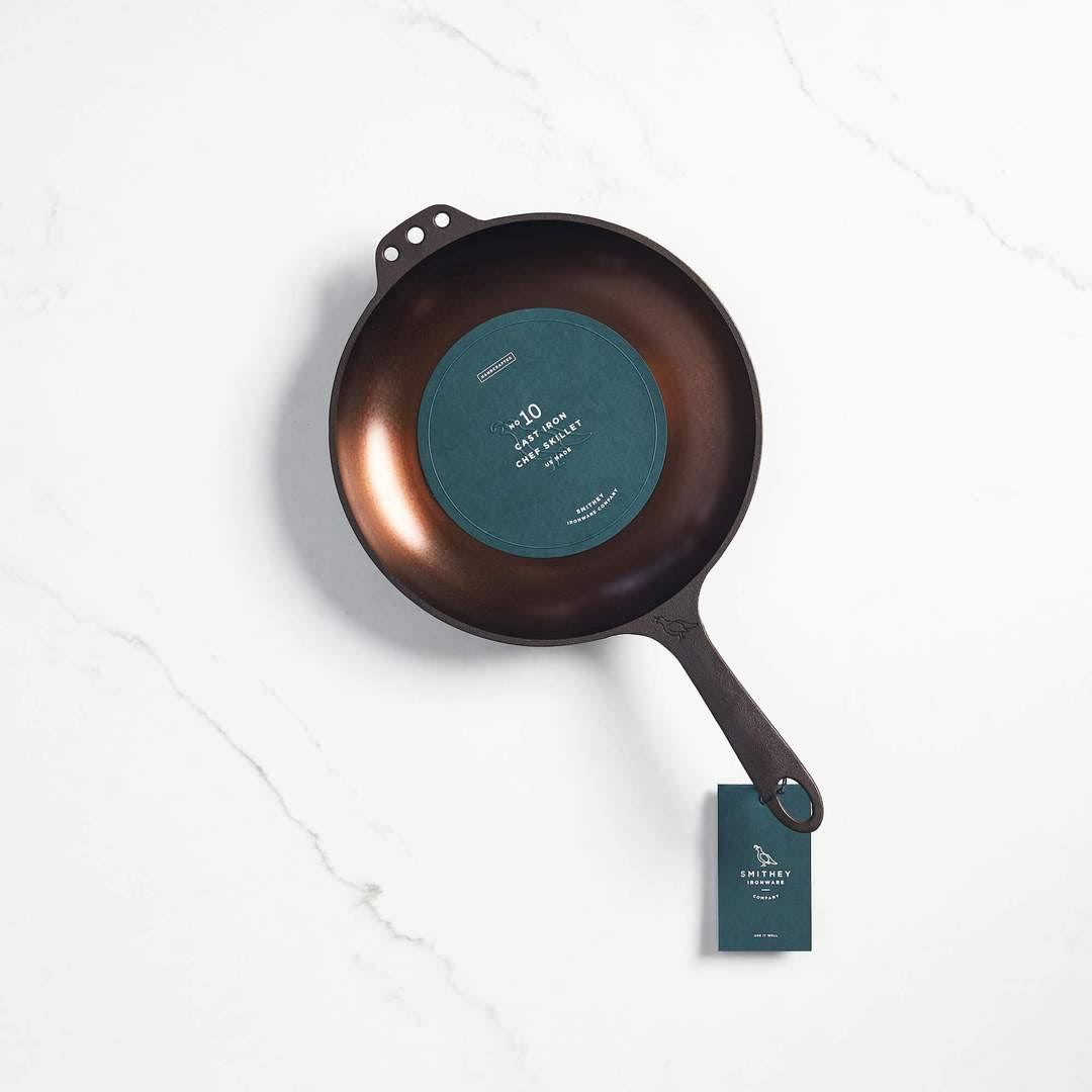 Smithey Cast Iron Chef Skillet
