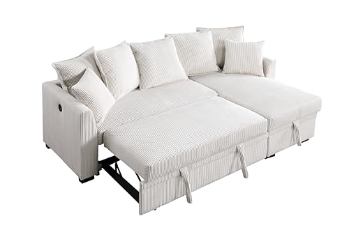 Oversized U-Shaped Sectional Sofa Couch Plush Corduroy Upholstered Modular Deep Seat Sofa&Couch Sectional W/Right Facing Chaise Lounge and 7 Toss Pillows for Home Apartment Living Room Furniture Sets