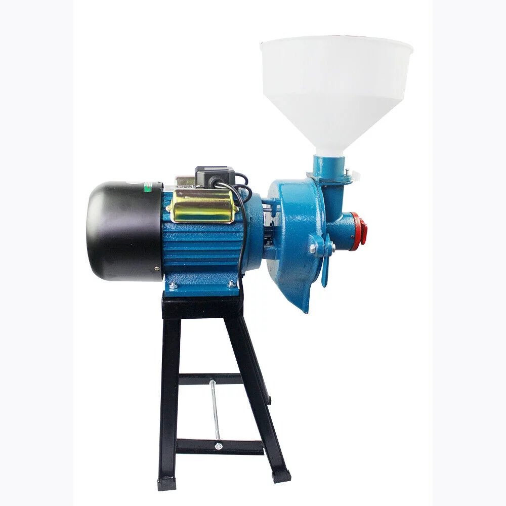 Commercial Electric Wet Beans Flour Grinder Rice Corn Grain Coffee Wheat+Funnel Wet Electric Feed Flour Mill Cereals Grinder Corn Grain Wheat+Funnel 2200W 110V