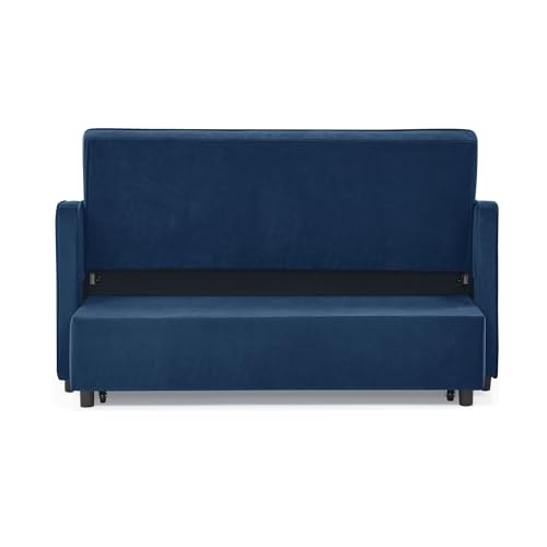 57.1" Convertible Sofa Bed, 3 in 1 Multi-Functional Lounge Chair Sleeper Loveseat , Pull Out Couch Guest Bed Futon Sofabed Sofacama with Adjustable Backrest and Side Pockets for Living Room Office