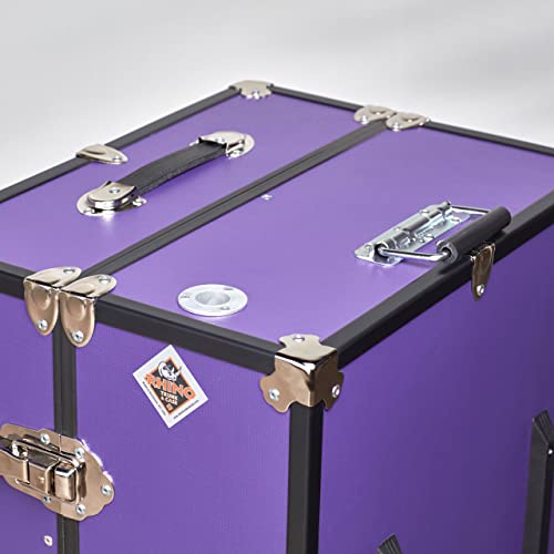 Rhino Trunk & Case Dance Star Wardrobe Trunk with Mounted Wheels, Competitions, Recitals, & Performances 35"x21"x16" (Purple)