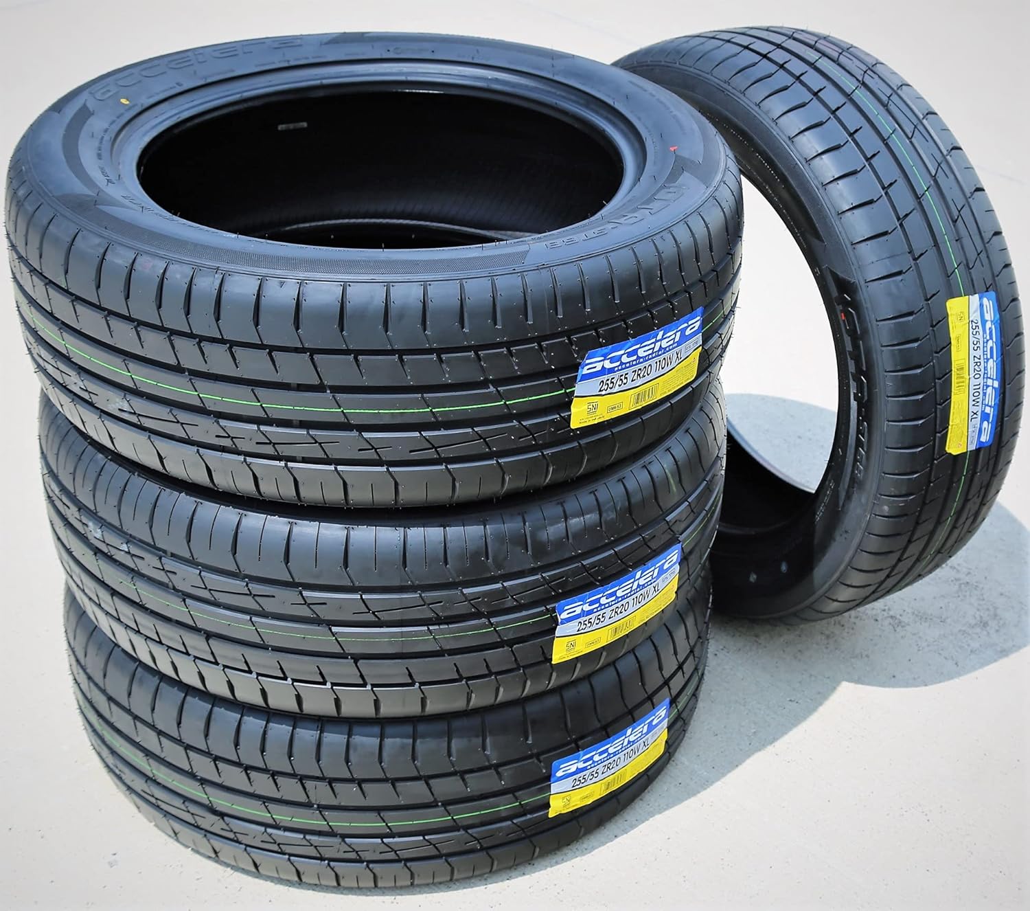 Set of 2 (TWO) Accelera Iota ST68 All-Season High Performance Radial Tires-255/55R20 255/55ZR20 255/55/20 255/55-20 110W Load Range XL 4-Ply BSW Black Side Wall