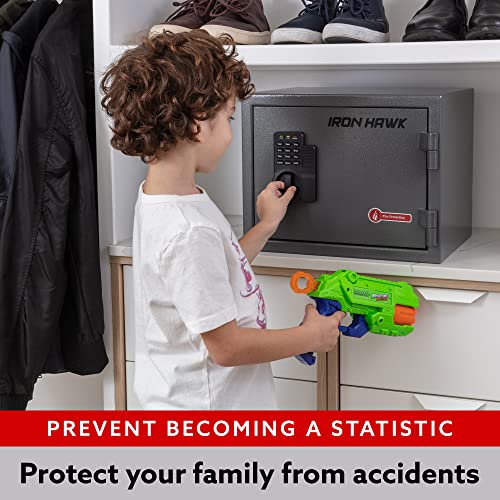 Iron Hawk Fireproof Document Box Combination Safe - Fireproof Safe - Fire Proof Safe Boxes For Home - Fireproof Wall Safe - Fireproof Lock Box - Home Safes & Safe Accessories - Cabinet Safes