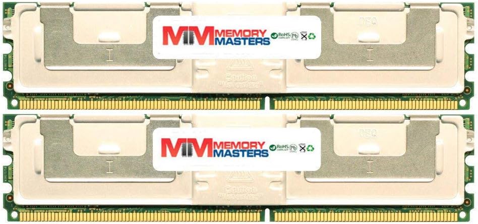 MemoryMasters 16GB (2x8GB) DDR2-667MHz PC2-5300 ECC FBDIMM 2Rx4 1.8V Fully Buffered Memory for Server/Workstation Pack of 2