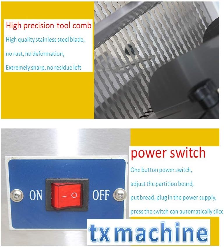 Electric Slicers bread slicer machine toast slicing machine stainless steel square bread cutting machine(37pcs blade,220V/50HZ)