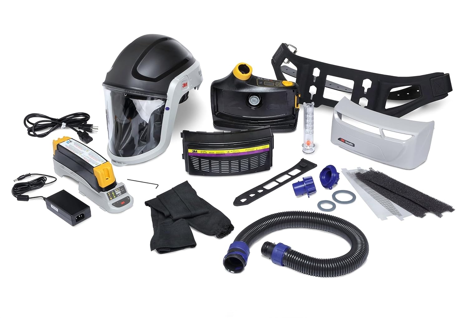 3M PAPR Respirator, Versaflo Powered Air Purifying Respirator Heavy Industry Kit, TR-800-HIK, Intrinsically Safe, NIOSH, Ready to Use All-in-One Respiratory Protection for Particulate, Gas and Vapor