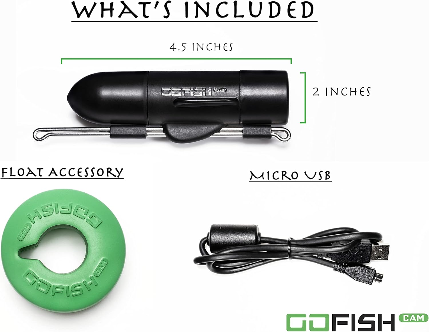 GoFish Cam Wireless Underwater Fishing Camera, Black