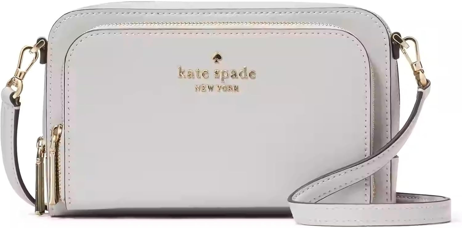 Kate Spade Staci Dual Zip Around Crossbody (Platinum gray)