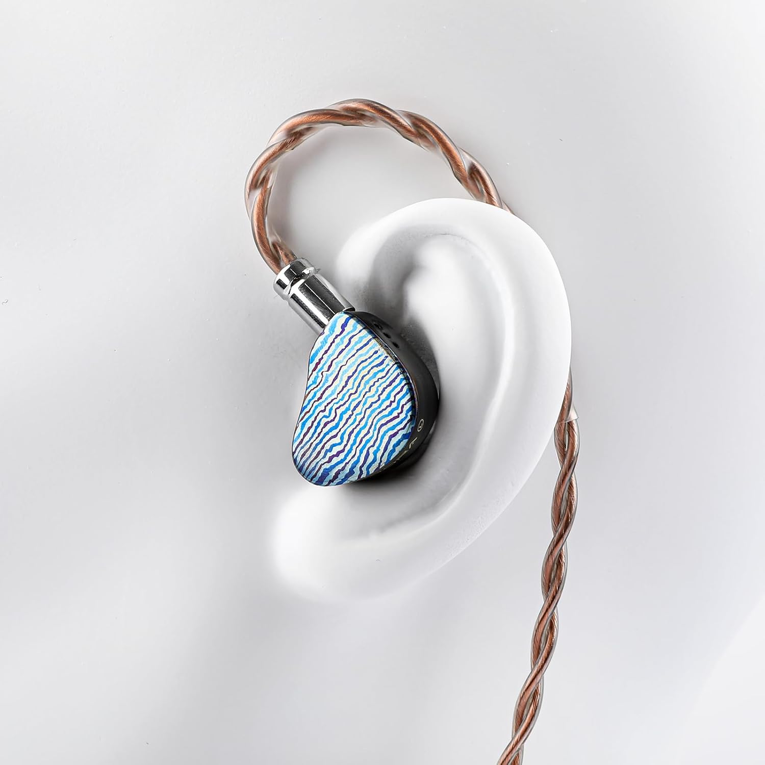 Linsoul 7Hz Aurora in Ear Monitor, 1 DD+1 Planar +2 BA IEM Earphones with 3D Printed Shells, Wired Gaming Earbuds, Detachable 2pin Cable for Musician Audiophile