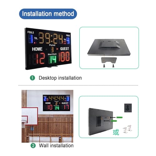 Digital Scoreboard with Remote, LED Super Bright Electronic Scoreboard, Portable Scoreboard, for Tennis, Badminton, Volleyball, etc.