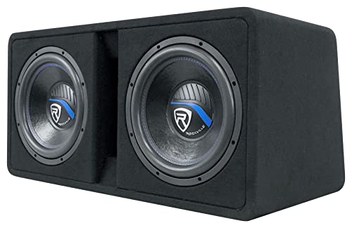 Rockville DV10K52 Dual 10" K5 2400w Car Subwoofers+Vented Sub Enclosure Box/2Ohm, Black