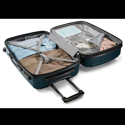 Samsonite Winfield 2 Hardside Expandable Luggage with Spinner Wheels, Brushed Anthracite, Checked-Large 28-Inch
