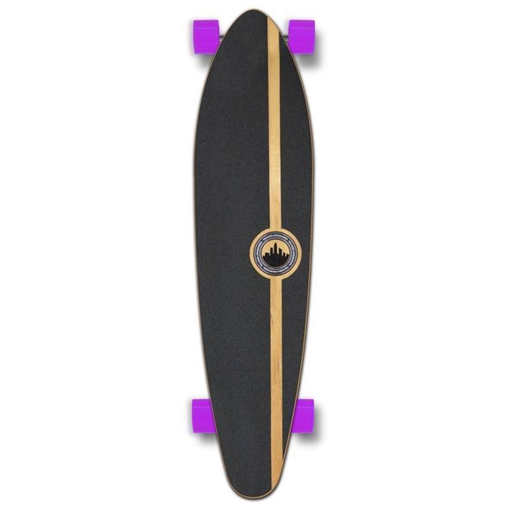Yocaher Kicktail Longboard Complete - in The Pines : Natural