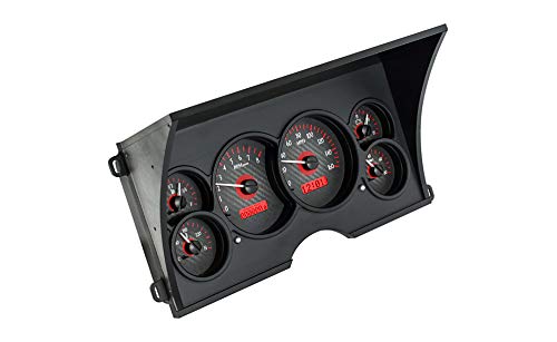 Dakota Digital 88 - 94 Chevy / GMC Pickup Truck Analog Dash Gauges Carbon Fiber Red VHX-88C-PU-C-R