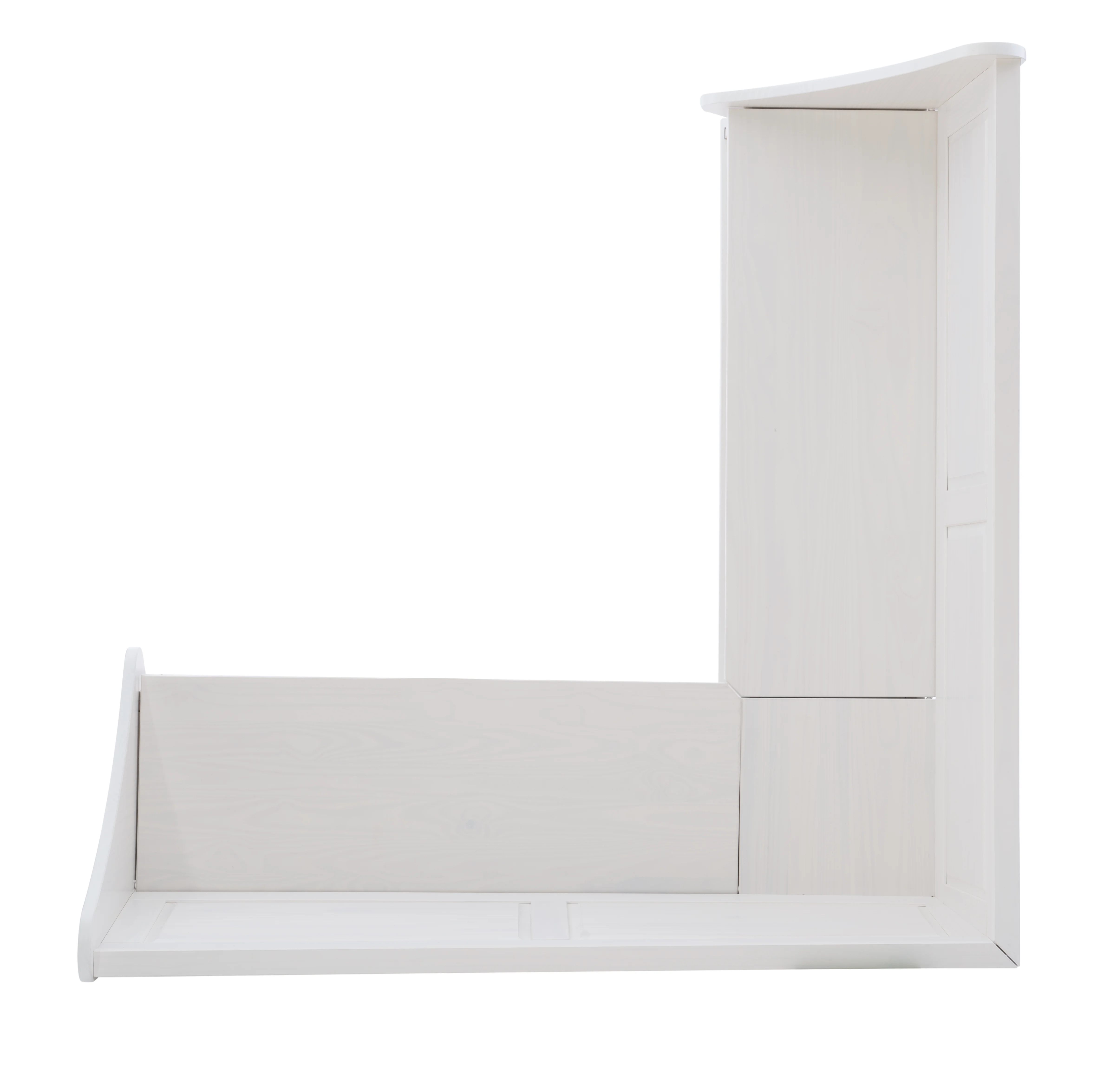 Linon Tobin Wood Corner Dining Breakfast Nook Bench with Storage, Seats 4, White Finish (Table sold separately)