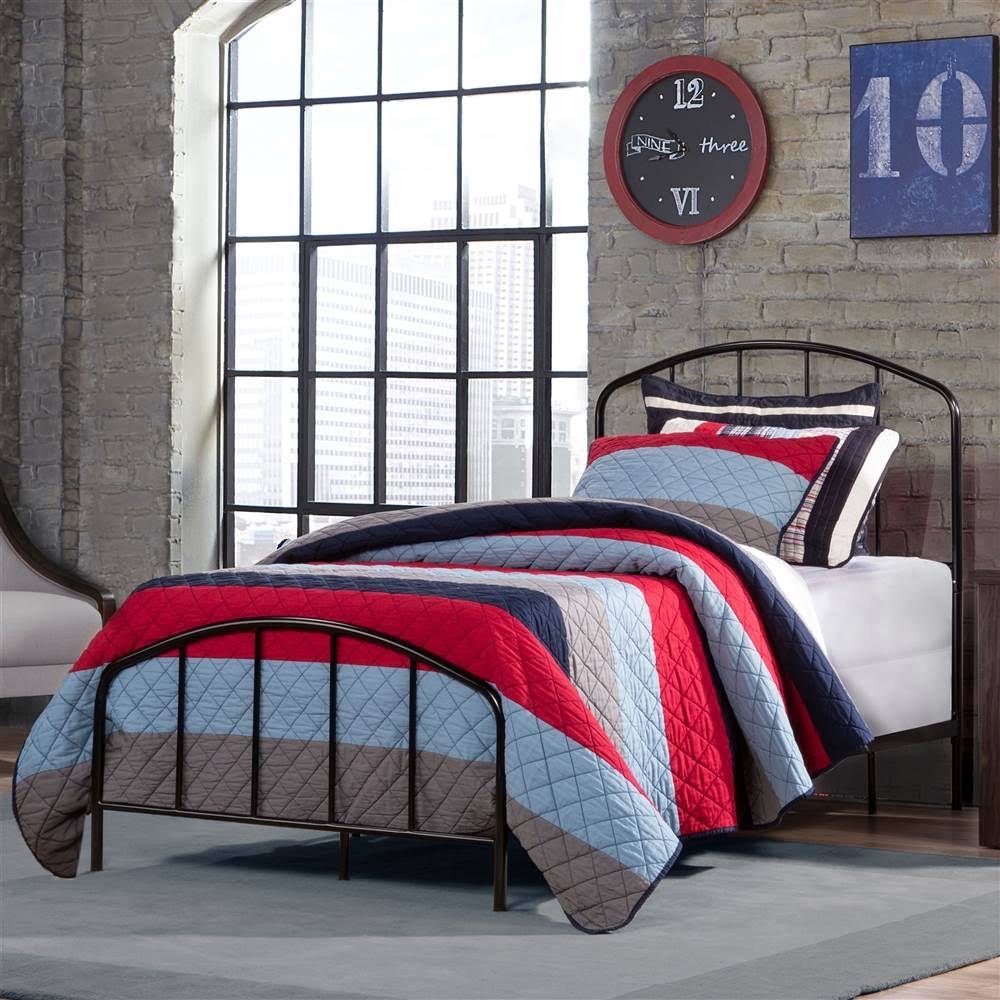 Hillsdale Furniture Tolland Twin Metal Headboard with Arched Spindle Black