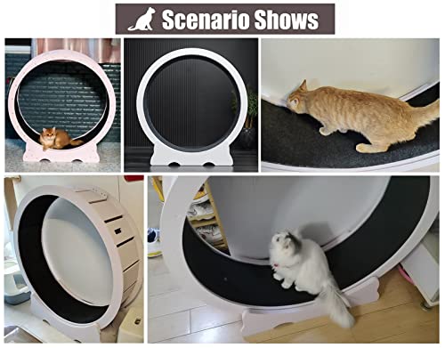 White Cat Treadmill Wheel, Hamster-Wheel Style Cat Exercise Wheel Kit, Indoor Cat Running Ferris Wheel, Pet Cat Toys - Installation Tools Included ( Size : 70cm/27.5" )