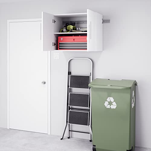 Prepac HangUps Upper Storage Cabinet - Elegant and Spacious Wall Cabinets to Maximize Your Storage, 36" Size, Classic White Finish