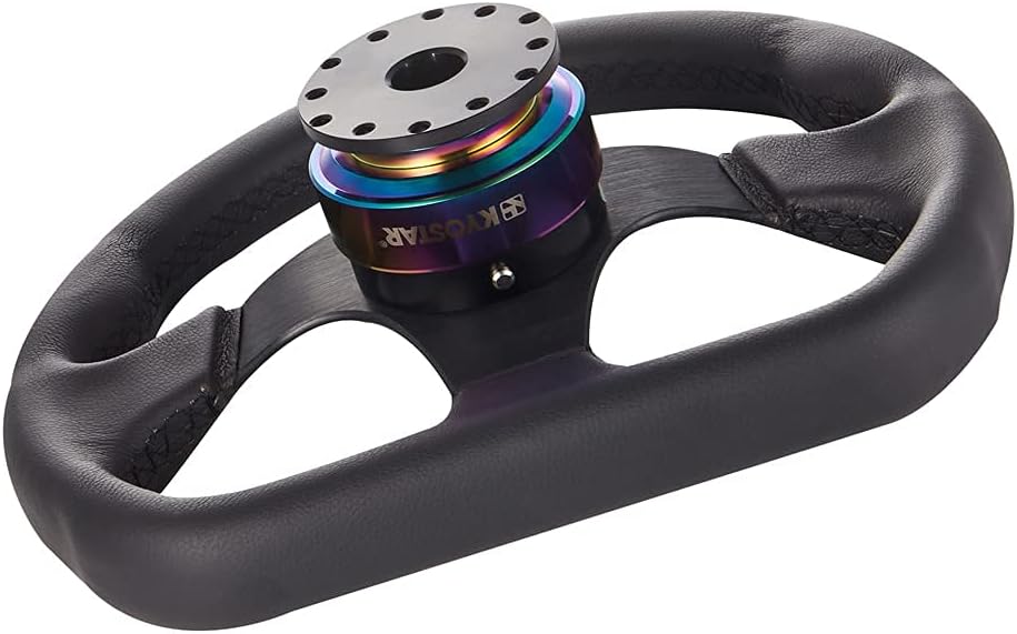 WKD Titanium Steering Wheel Quick Release Hub Adapter Snap Off Boos Kit Black #8313