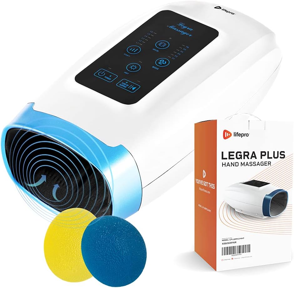 LifePro Cordless Electric Hand Massager with Compression, 6 Levels Pressure Point Therapy Massager for Arthritis, Pain Relief, Carpal Tunnel and Finger Numbness, Shiatsu Massage Machine with Heat