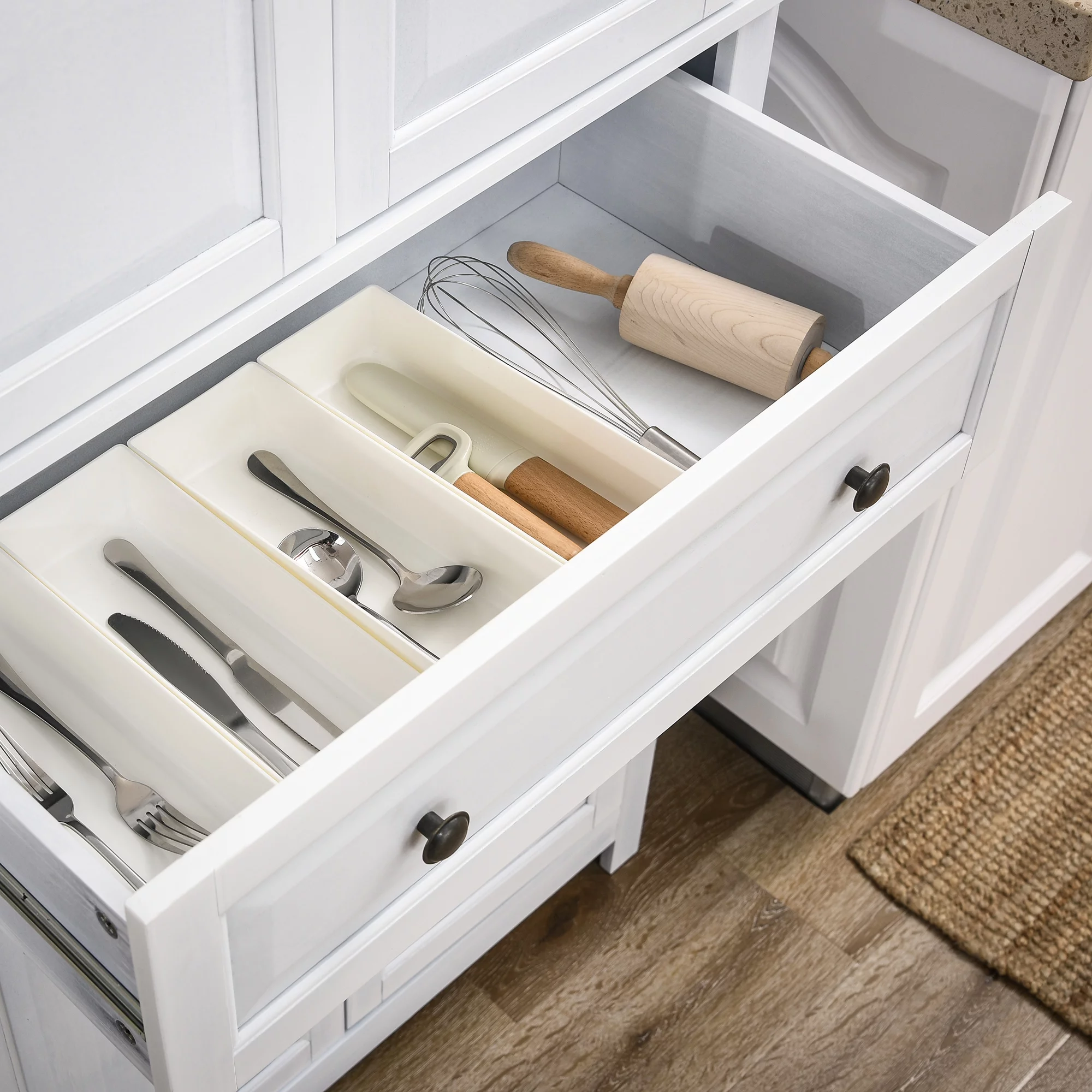 HOMCOM 72.5" Pinewood Large Kitchen Pantry Storage Cabinet, White