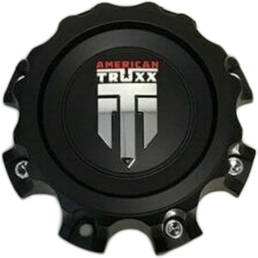 American Truxx Matte Black Wheel Center Cap C1081502090F-4 Pack of 2