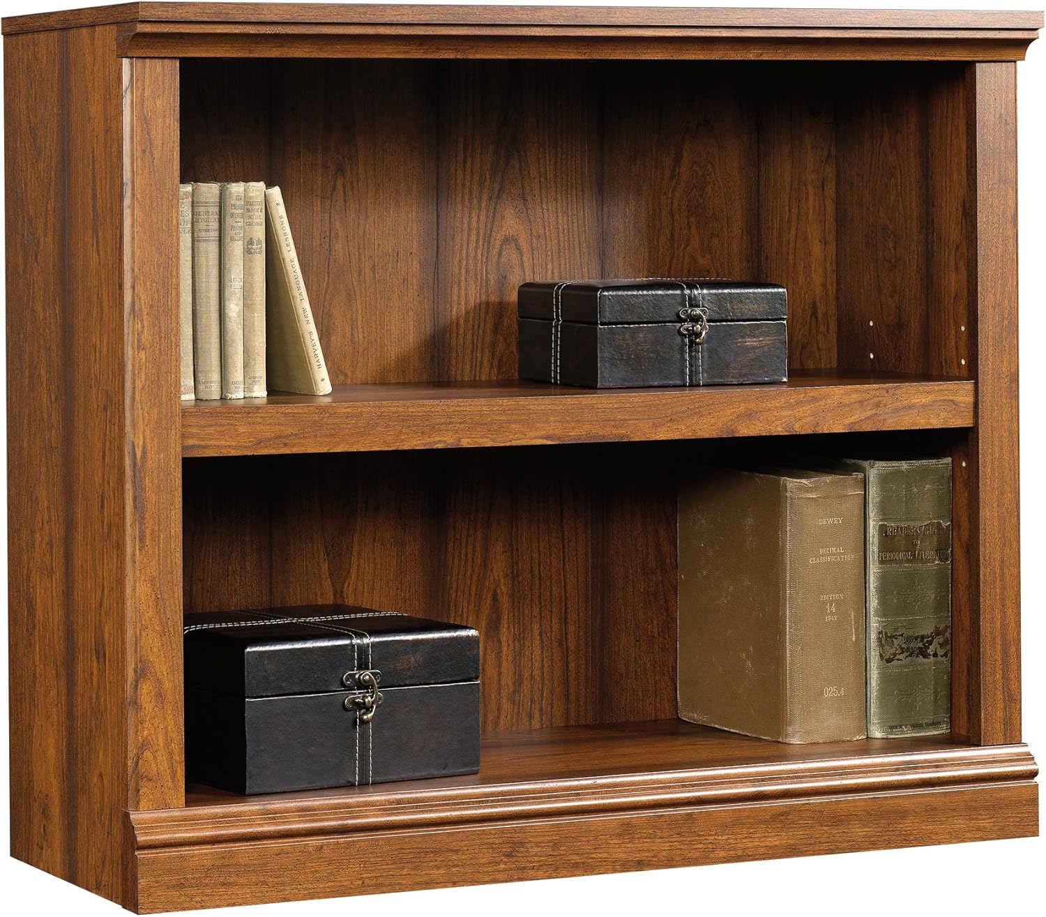 Sauder 2-Shelf Bookcase, Select Cherry finish