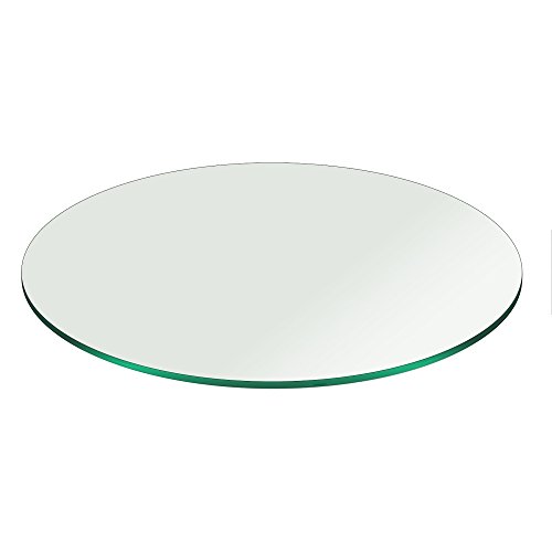 39" Inch Round Glass Table Top 1/2" Thick Tempered Beveled Edge by Fab Glass and Mirror