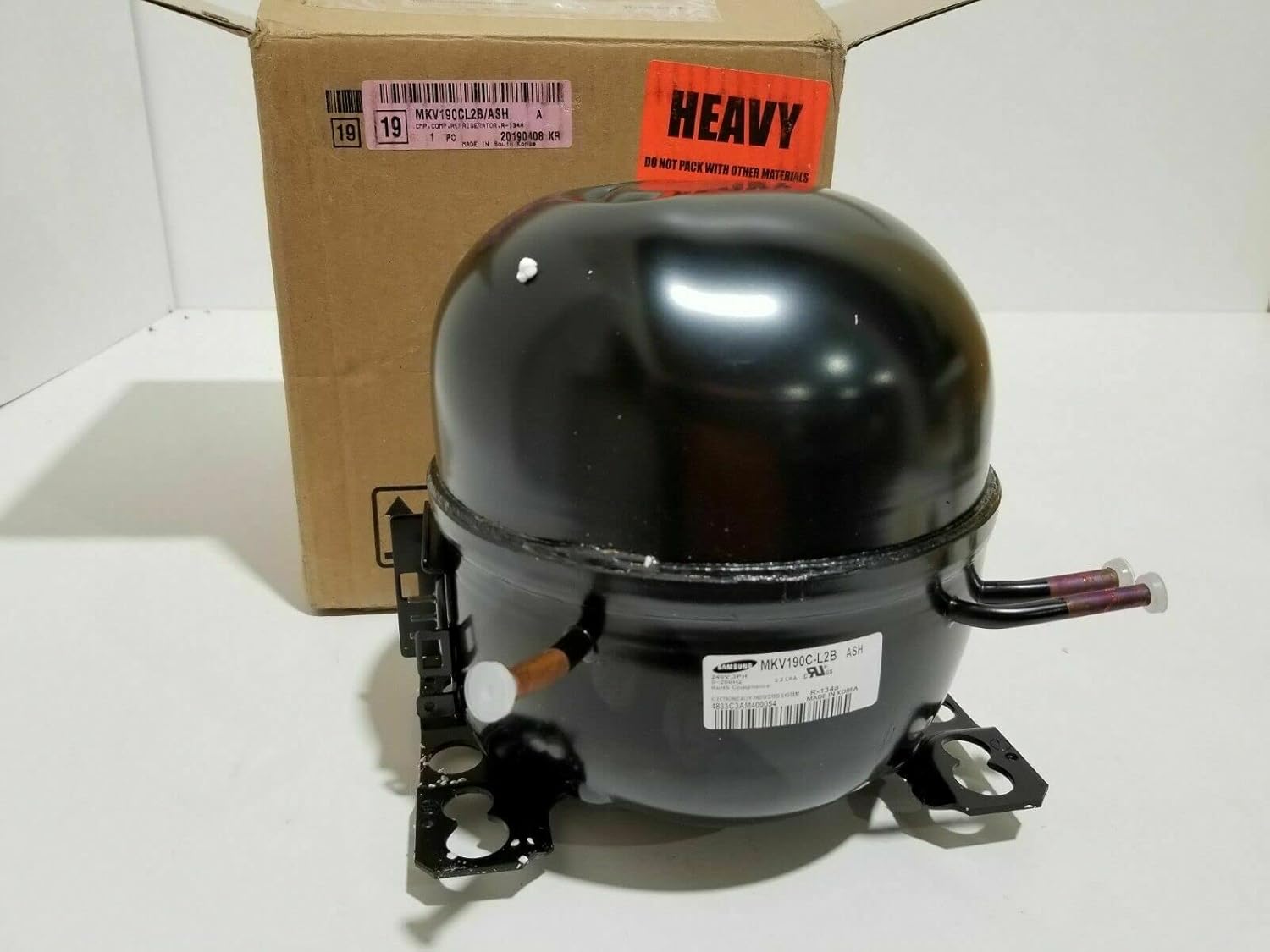 MKV190CL2B/ASH Compatible with SAMSUNG REFRIGERATOR COMPRESSOR *NEW PART*