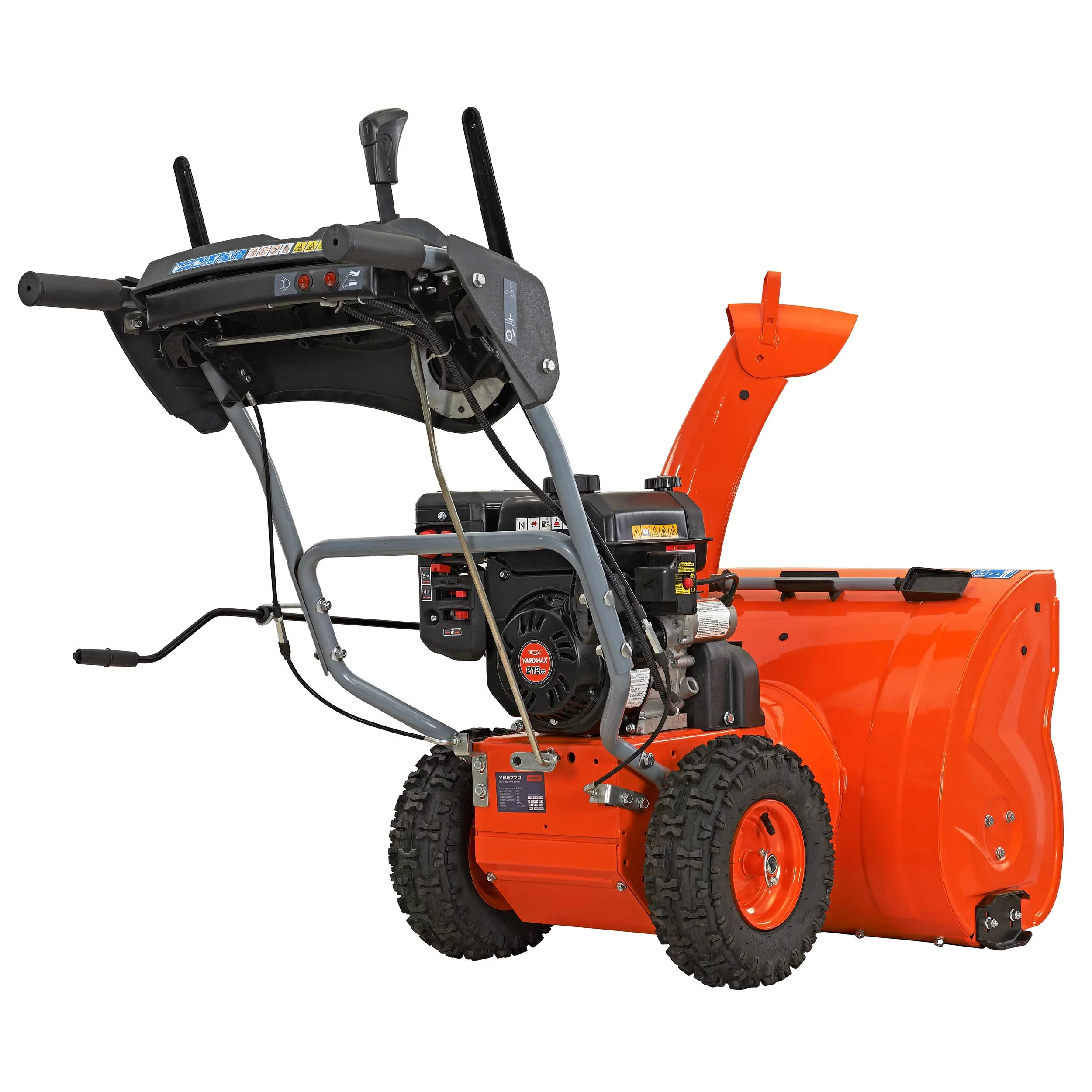 26 in. 212 cc Two-stage Self-propelled Gas Snow Blower with Push-button Electric Start and Headlight