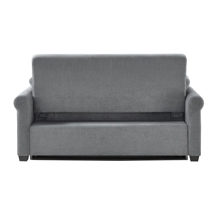 Serta Sabrina 73 Queen Rolled Arm Tufted Back Convertible Sleeper Sofa with Cushions